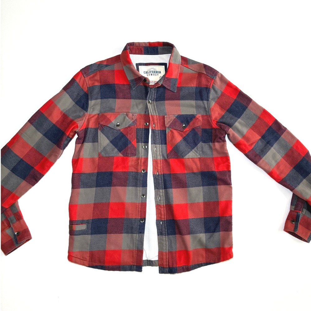 California Cowboy High Sierra Flannel Plaid Thermal Lined Outdoor Fall Men Small